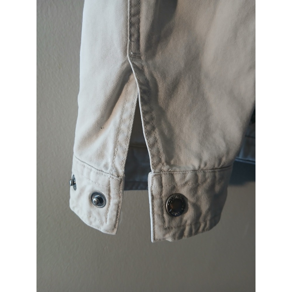 Columbia Sportswear Women L Tan Full Zip Cotton Canvas Utility Outdoor Jacket - Picture 6 of 6